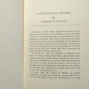 All Saints Memorial Church Highlands Of Navesink NJ New Jersey History Book 1964