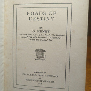 Roads Of Destiny O Henry Stories Authorized Edition Antique Vintage Book 1919