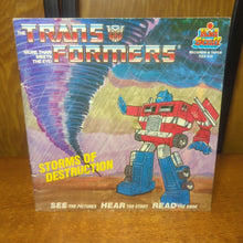 Load image into Gallery viewer, Transformers Hasbro Storms Of Destruction Vintage Kids Picture Story Book 1985
