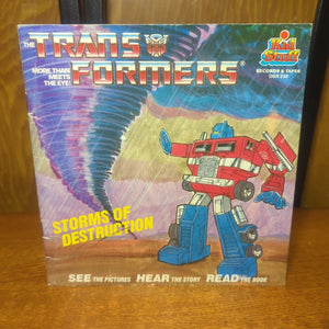 Transformers Hasbro Storms Of Destruction Vintage Kids Picture Story Book 1985