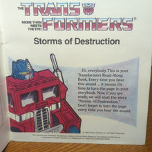 Load image into Gallery viewer, Transformers Hasbro Storms Of Destruction Vintage Kids Picture Story Book 1985
