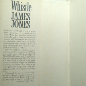Whistle by James Jones Vintage Hardcover Book DJ 1978 WWII WW2 Novel
