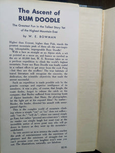 The Ascent Of Rum Doodle Book Novel WE W E Bowman First Edition 1956 Hardcover
