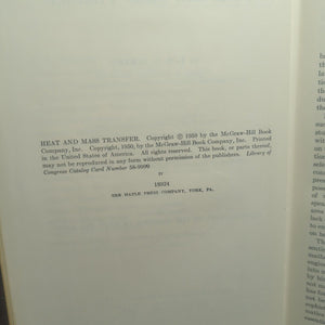 Introduction to the Transfer of Heat and Mass by E. R. G Eckert Vintage Textbook