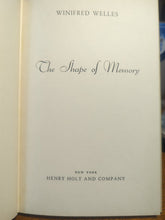 Load image into Gallery viewer, The Shape Of Memory Winifred Welles 1st First Edition Vintage Poetry Book 1944
