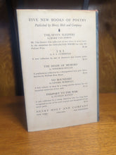 Load image into Gallery viewer, The Shape Of Memory Winifred Welles 1st First Edition Vintage Poetry Book 1944
