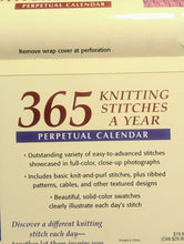 Load image into Gallery viewer, 365 Knitting Stitches Year Book For Beginners Advanced Knit Guide Desk Calendar
