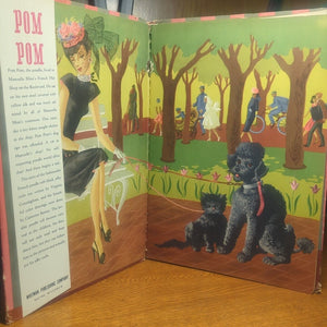 Pom Pom The Fuzzy Dog Wuzzy Rare Book Vintage Whitman 1947 Virginia Cunningham
