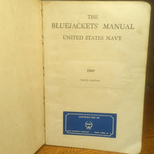 Load image into Gallery viewer, Vintage The Bluejackets Blue Jackets US U. S. United States Navy Manual 1940
