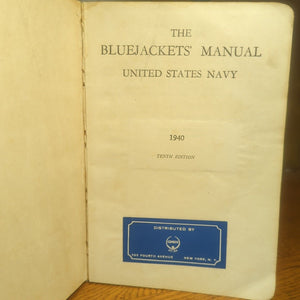 Vintage The Bluejackets Blue Jackets US U. S. United States Navy Manual 1940