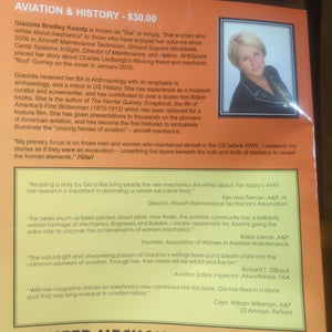 Pioneer Mechanics in Aviation Aircraft History by Giacinta Bradley Koontz Book