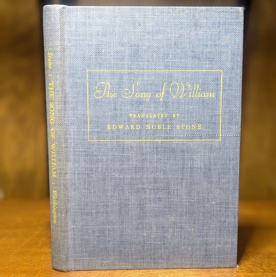 The Song Of William La Chanson Chancun de Guillaume Poem Book Edward Noble Stone