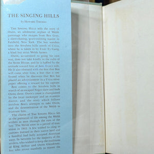 The Singing Hills Howard Thomas Signed 1st Edition Welsh Settlers New York Book