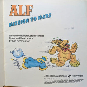 Vintage Alf TV Show Collectible 1980s Cartoon Kids Picture Book Mission To Mars