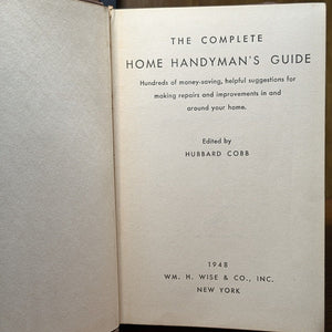 Vintage The Complete Home Repair Improvement Handyman's Guide Hubbard Cobb 1948