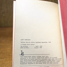 Load image into Gallery viewer, Lost Horizon James Hilton Pocket Books 1967 Vintage Paperback Novel Shangri La
