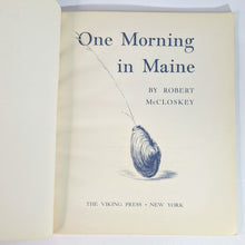 Load image into Gallery viewer, One Morning In Maine Book Robert McCloskey Vintage Paperback 1st First Edition
