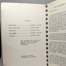 Load image into Gallery viewer, Let Us Give Thanks Vintage Mooresville Christian Church Indiana IN Old Cookbook
