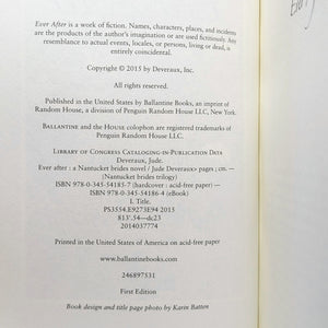 Ever After Jude Deveraux SIGNED First Edition Nantucket Brides Trilogy Book 3