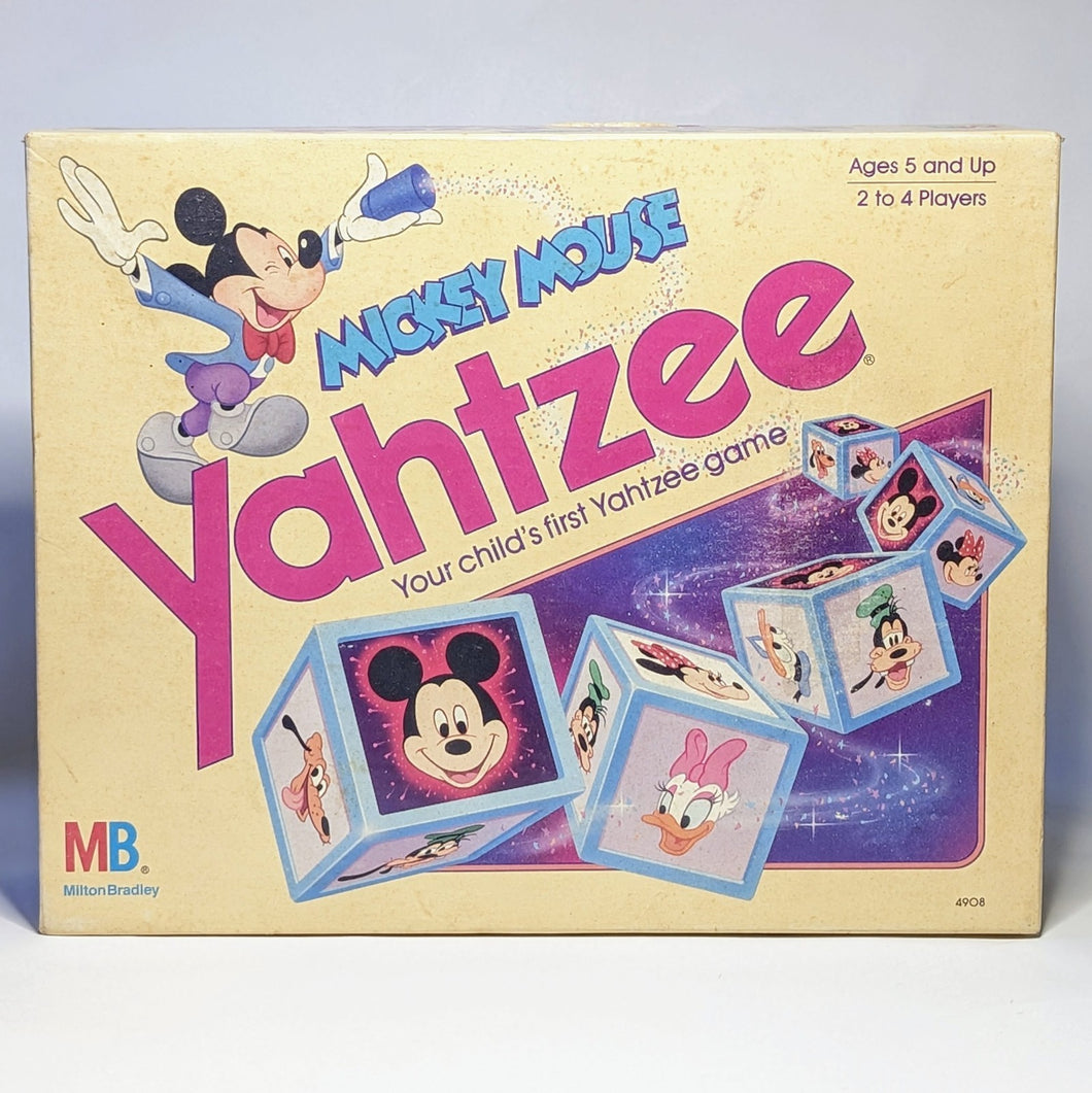 Vintage Disney Mickey Mouse Yahtzee 1988 Kids Board Game Collectible Disneyana