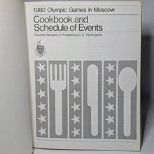 Load image into Gallery viewer, 1980 Summer Moscow Olympics Cookbook Schedule Events Recipe US Team USA Boycott
