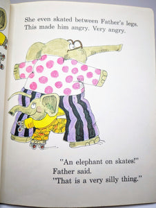 Elephant On Wheels Vintage Childrens Kids Little Golden Book Eager Reader 1975