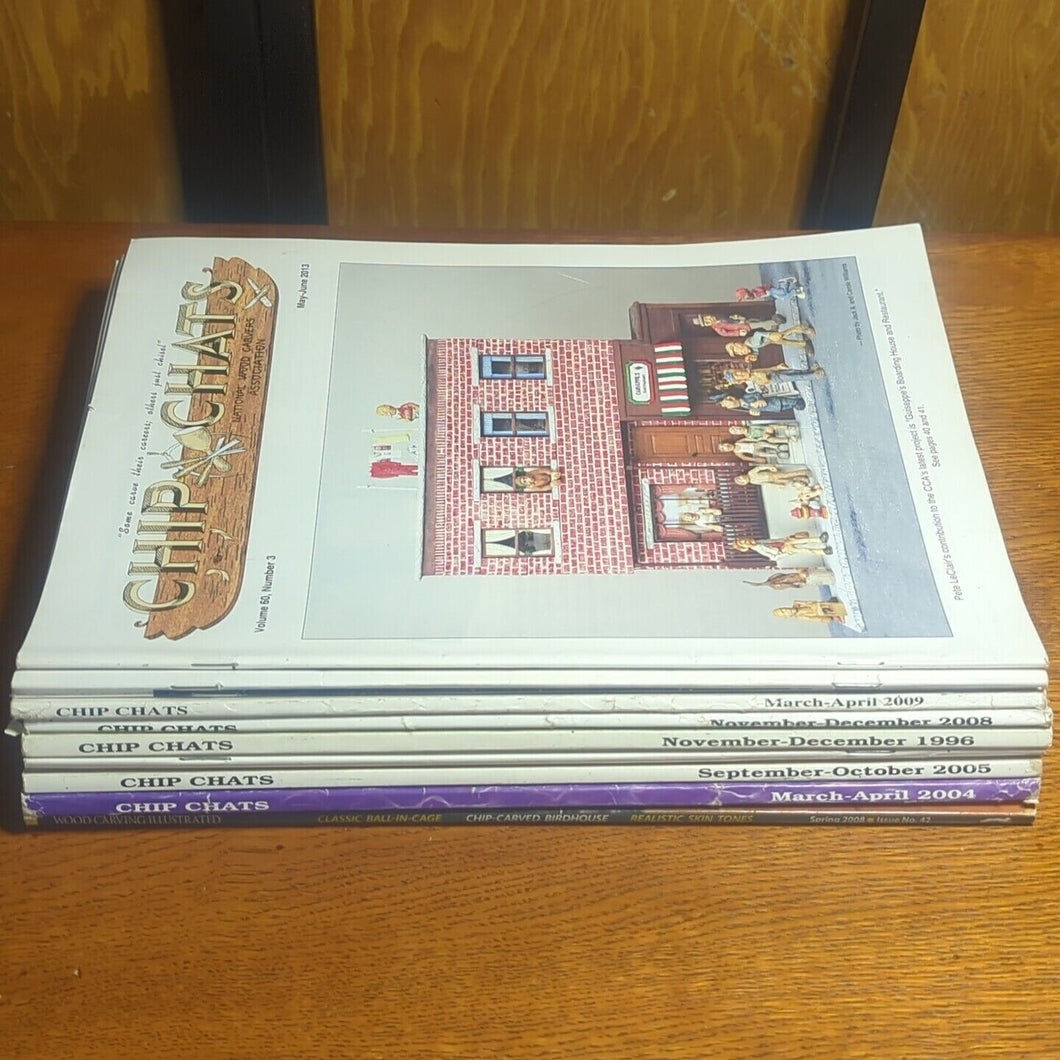 Chip Chats National Wood Carver Carving Association 10 Magazine Lot Pattern Book