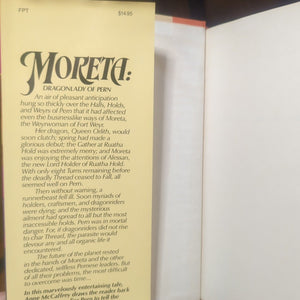 Moreta Dragonlady Of Pern Series 1st Edition Anne McCaffrey Hardcover Novel 1983