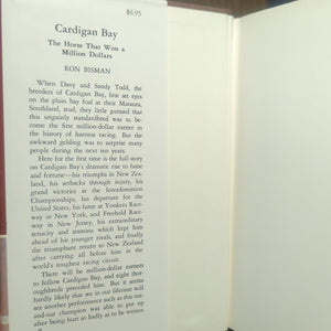 Cardigan Bay Ron Bisman Race Horse Racing Story Biography History Book  Pacer NZ