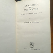 Load image into Gallery viewer, Jana Sangh and Swatantra M A Jhangiani Profile Political Rightist Indian Parties
