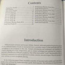 Load image into Gallery viewer, Mel Bay Funk Rock Alto Sax Saxophone Music Instrument Instruction Song Book
