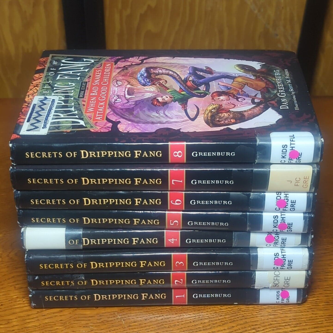 Secrets Of The Dripping Fang Series Complete Set Lot 1 2 3 4 5 6-8 Dan Greenburg
