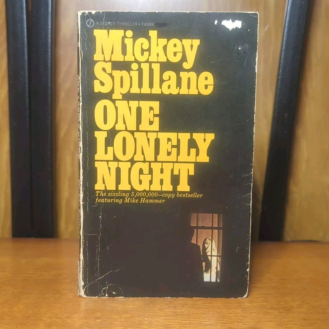 One Lonely Night Mickey Spillane Vintage Signet T4988 Paperback 1951 Novel PB