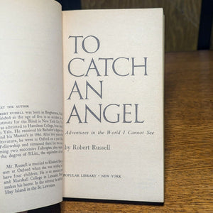 To Catch An Angel By Robert Russell Vintage Paperback Book 1962 Popular Library