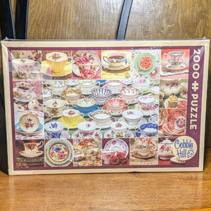 Teacup Tea Cup Time Collection Cobble Hill 2000 Piece PC Jigsaw Puzzle SEALED