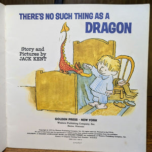 There's No Such Thing As A Dragon Book Jack Kent Vintage 1975 Golden Press Kids