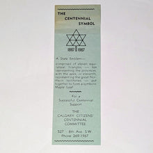 Load image into Gallery viewer, The Calgary Canada Citizens Centennial 1967 Bookmark Book Mark Ephemera History
