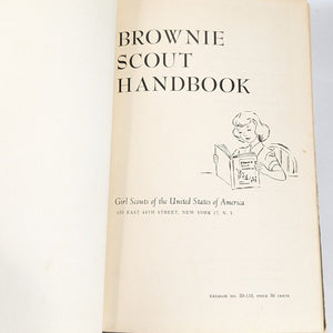 Vintage Girl Brownie Scout Handbook Collectible 1951 GSA Manual Guide Book