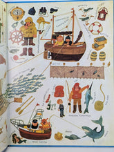 Load image into Gallery viewer, By The Busy Sea RARE Vintage Big Golden Press Childrens Look And See Book 1973
