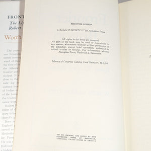 Frontier Bishop Robert Richard Roberts Pioneer Biography Book Worth Marion Tippy