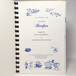 Sharing Recipes Southwest Church of God Indianapolis IN Indiana Vintage Cookbook