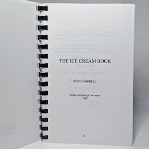 I You We All Scream Ice Cream Maker Cookbook Flavors Recipes Roy Campbell RARE