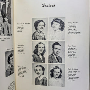 The Echo Vintage Roachdale Indiana IN High School RHS Yearbook 1950 Old Photos