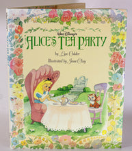 Load image into Gallery viewer, Alice&#39;s Tea Party Vintage Disney Alice in Wonderland Picture Book 1st Edition
