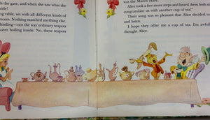 Alice's Tea Party Vintage Disney Alice in Wonderland Picture Book 1st Edition