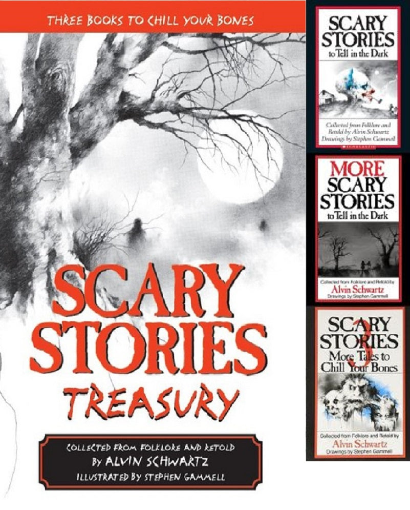 Scary Stories To Tell In the Dark Treasury Bk Set 1 2 3 Original Alvin Schwartz