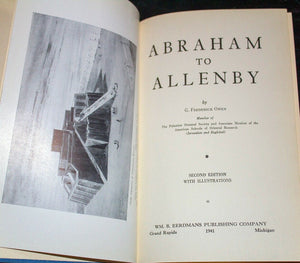 Abraham To Allenby by G Frederick Owen Book Hardcover Illustrated Vintage 1941