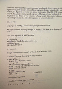Dragon Fire by Bill William S Cohen US Secretary of Defense Signed Autographed