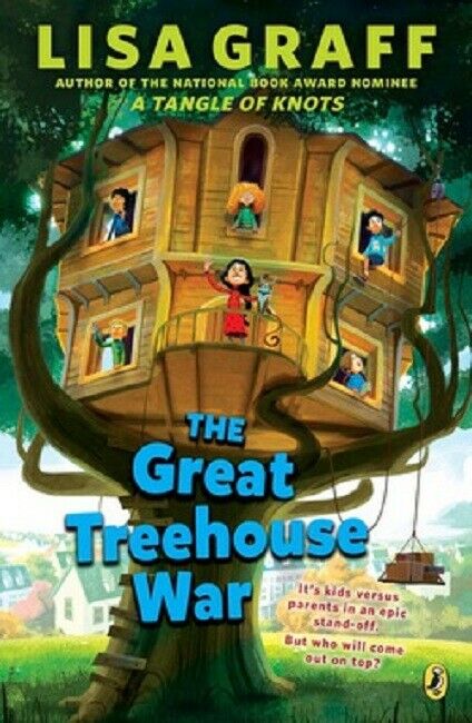 The Great Treehouse Tree House War Book by Lisa Graff (2018, Paperback) Novel
