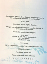 Load image into Gallery viewer, Hope&#39;s War by Stephen Chambers SIGNED First Edition 1st Print Book Hardcover

